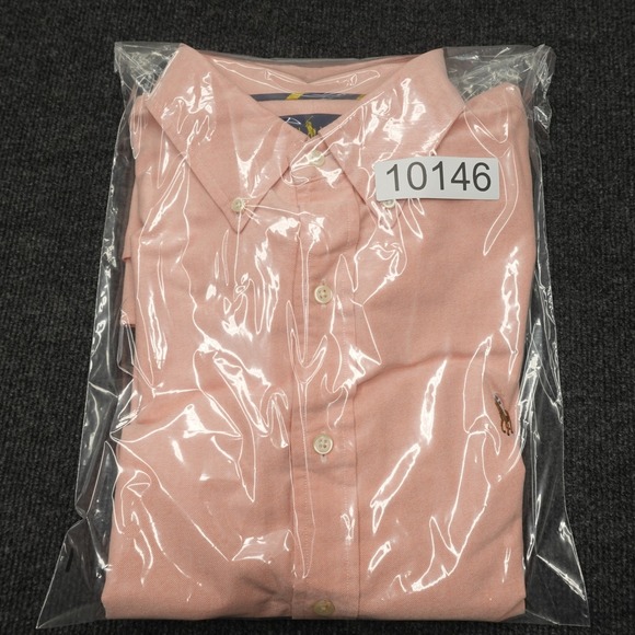 Polo Ralph Lauren Iconic Oxford Sport Button Down Shirt Cotton Men Size L Peach - Picture 11 of 11